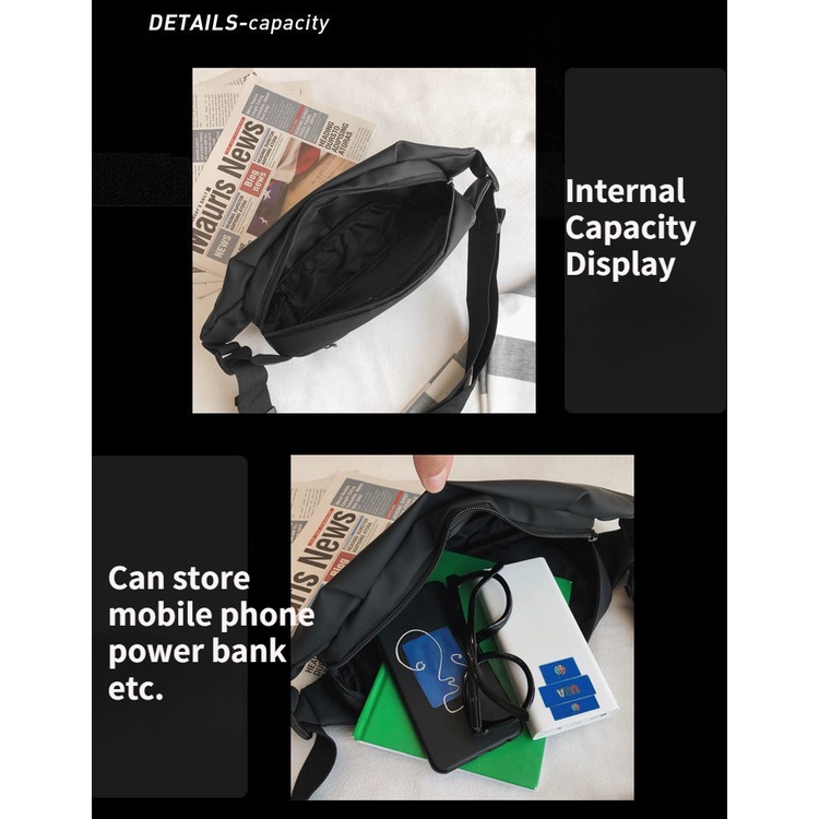 Túi Canvas Đeo Chéo Ngực Thiết Kế Đơn Giản Thời Trang