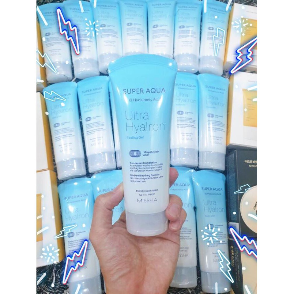 Gel tẩy tế bào chết MISSHA Super Aqua Ultra Hyalron Peeling Gel 100ml