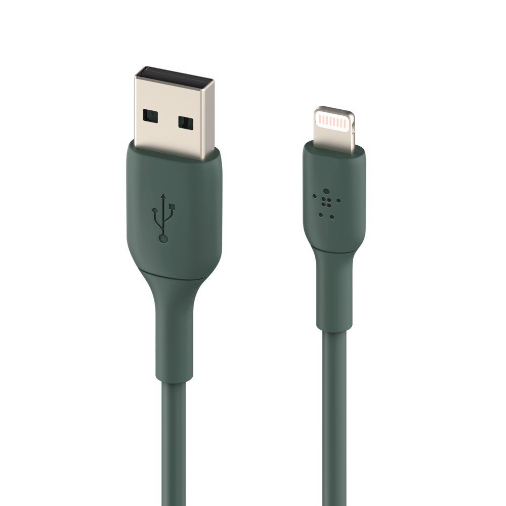 Cáp Lightning BOOST↑CHARGE™ Belkin 12W vỏ nhựa màu xanh rêu - Hàng chính hãng - Bảo hành 2 năm
