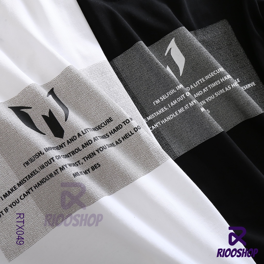 Áo thun nam ngắn tay cổ tròn in đơn giản mar RTX049 - áo phông nam cotton Riooshop