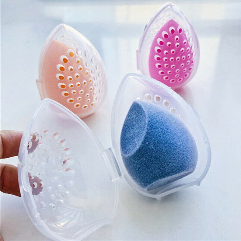 [1 Piece Makeup Sponge Storage Case] [Beauty Blender Sponge Stand Holder] [Cosmetic Puff Drying Rack] [Makeup Tools]