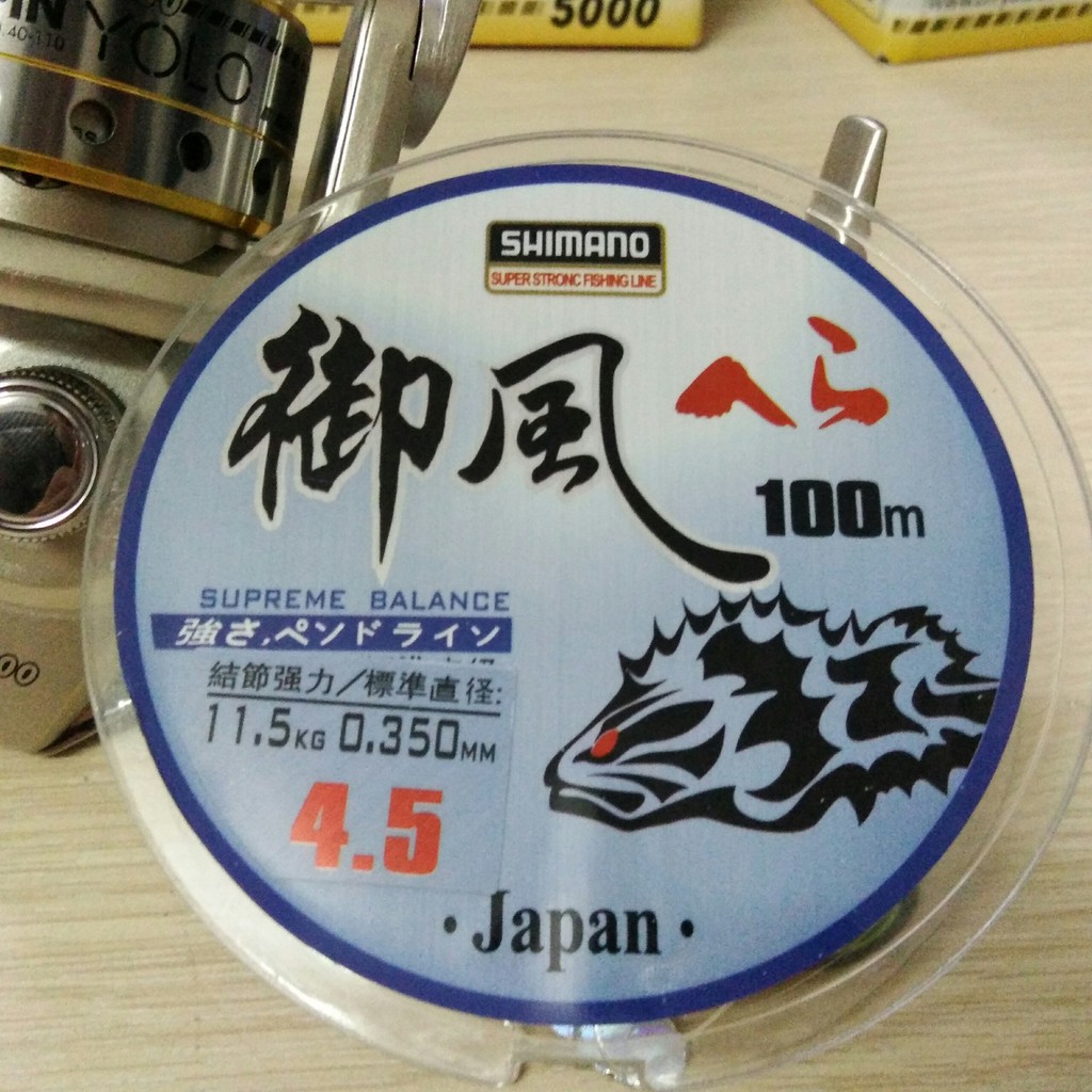 Cước Câu Cá Shimano 100m Size Chuẩn 5-6- Max 15kg