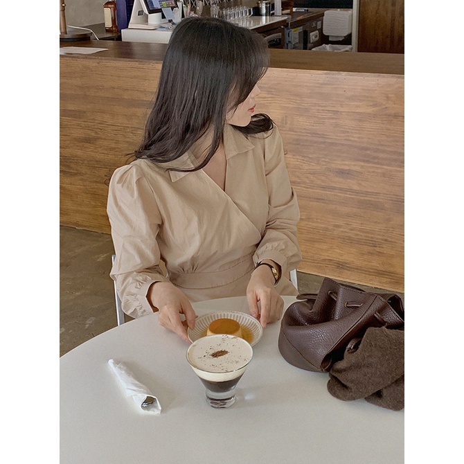 Rập Giấy 30109 - Đầm midi chéo ngực, lưng thun