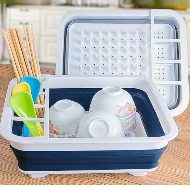 Giá Phơi Ráo Chén Dĩa Bằng Silicone Gấp Gọn Tiện Dụng | BigBuy360 - bigbuy360.vn