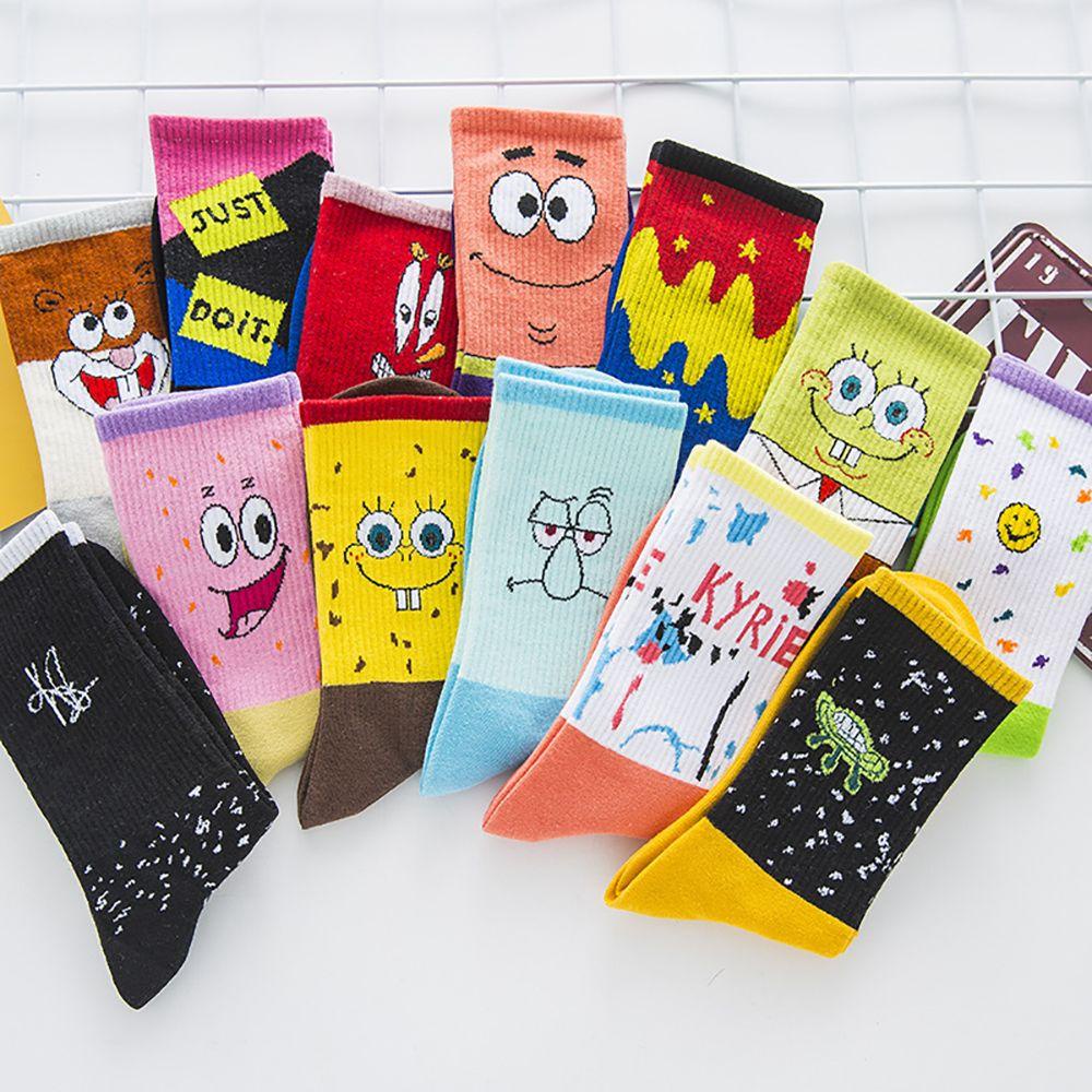 Vớ Cotton In Họa Tiết Hoạt Hình Patrick Star Phong Cách Hàn Quốc Dễ Thương Ngọt Ngào Cho Nữ / Nam / Nữ