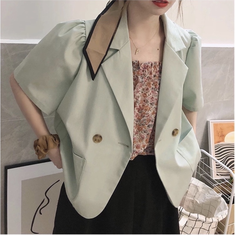 Áo blazer tay phồng ullzang A12
