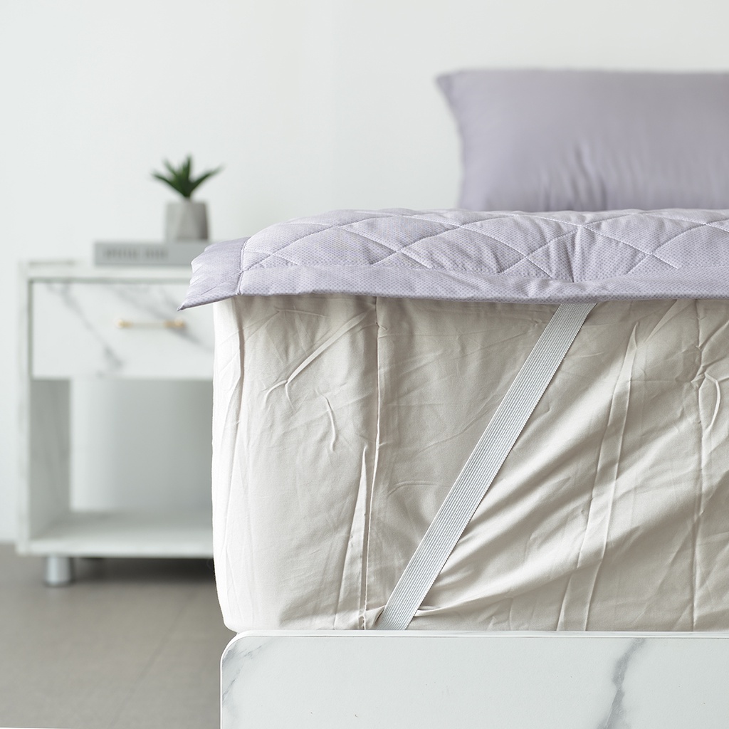 Tấm Bảo Vệ Nệm Mattress Pad ARIZE On Cloud Clara Purple Gray Chần Bông Cao Cấp