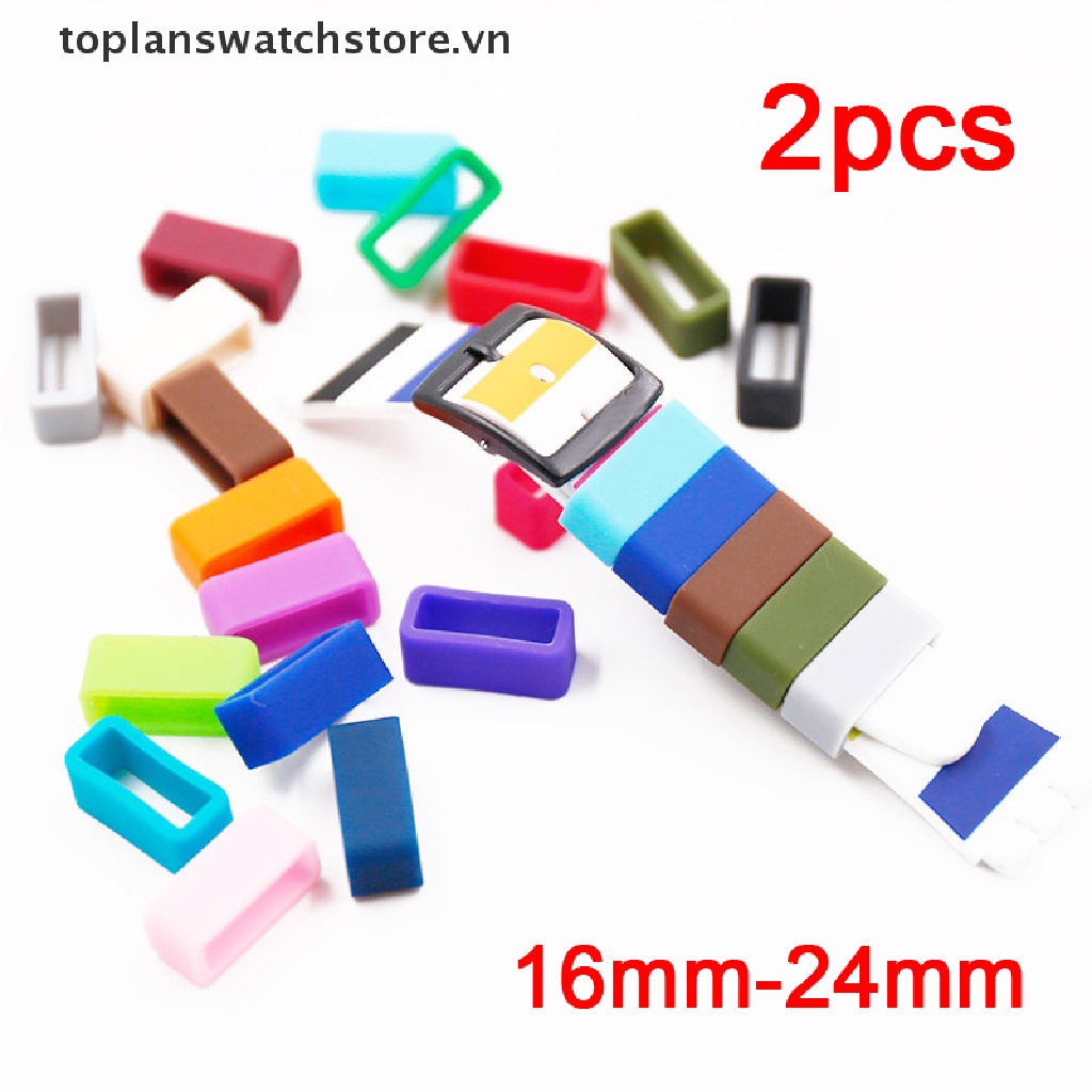 Set 2 Dây Đeo Đồng Hồ Bằng Silicon Nhiều Màu