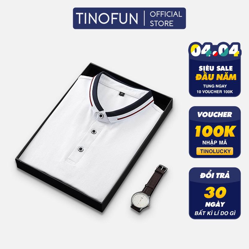 Áo Thun Nam Polo Cotton Mềm Mịn TINOFUN mã TT8 co giãn Phong Cách Hàn Quốc thumbnail