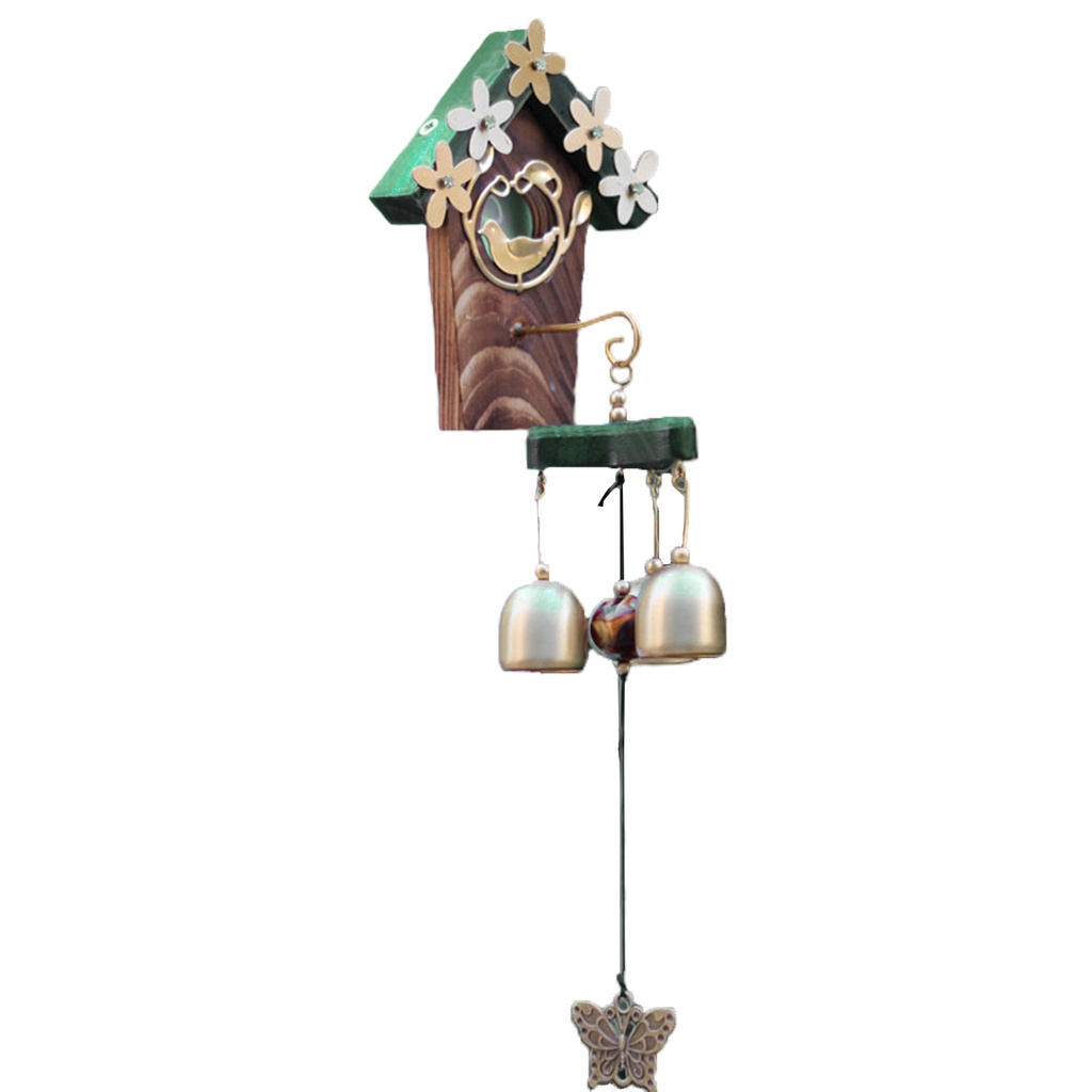 Chuông gió bằng đồng trang trí 3 quả chuông phong cách cổ điển độc đáo trang trí nội thất