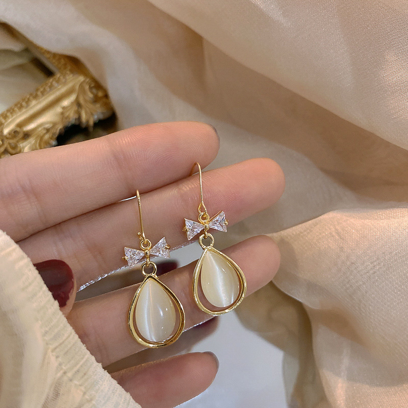 Bông Tai Mạ Bạc 925 Đính Đá Thời Trang Dành Cho Nữ