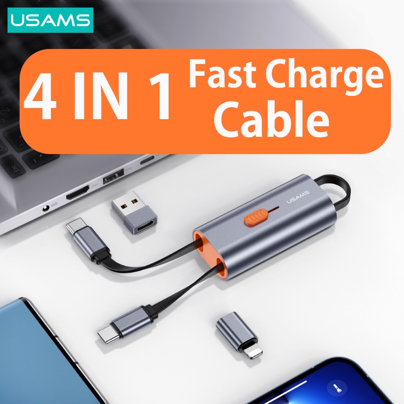 Dây cáp sạc USAMS 4 trong 1 đa năng 3A DP 60W