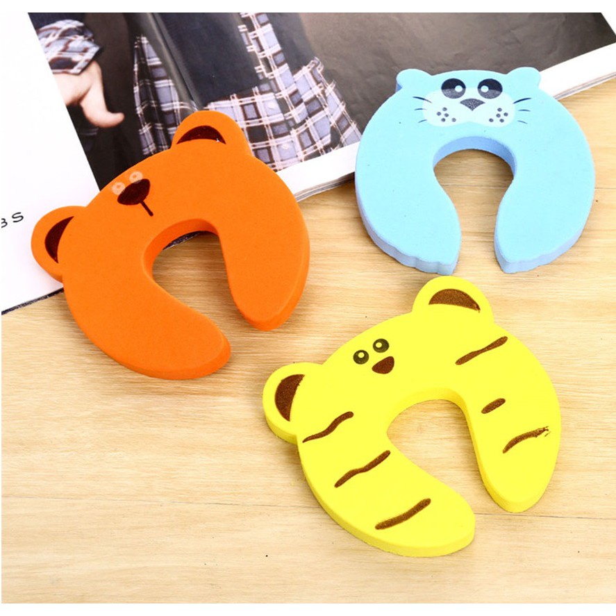 Miếng xốp chặn cửa, chống sập cửa, chặn gió, tránh kẹt tay hình thú ngộ nghĩnh, bảo vệ an toàn cho bé - Hobi Store