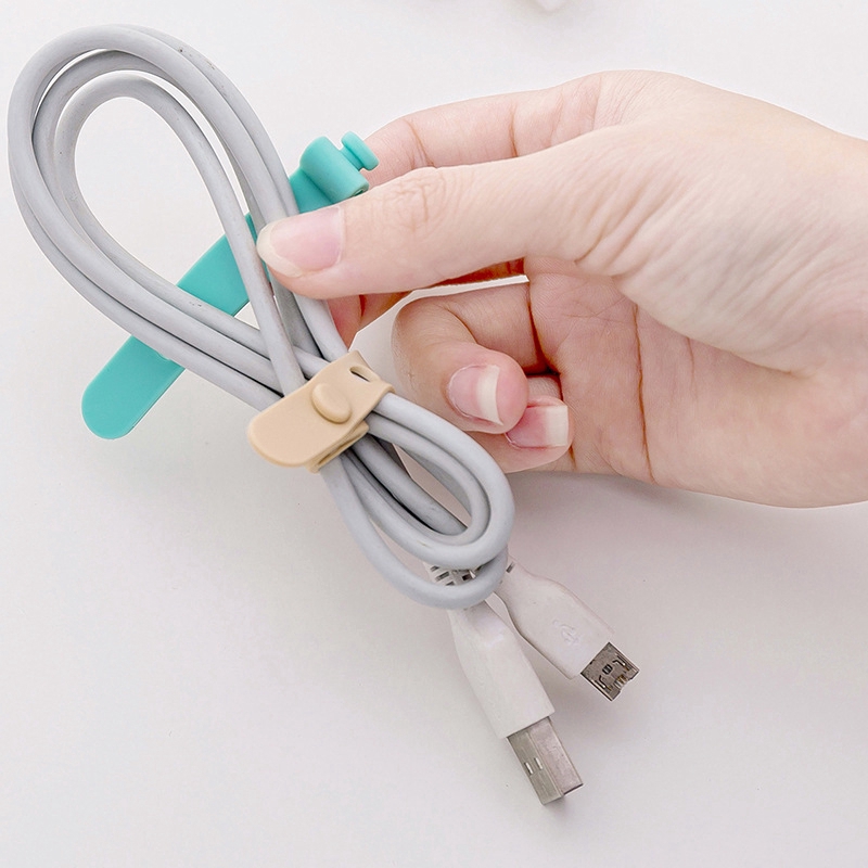 Set 4 Kẹp Giữ Dây Cáp Bằng Silicon Tiện Lợi
