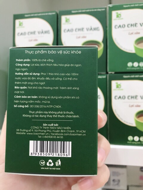 CAO CHÈ VẰNG BẢO NHIÊN 75GR - GIẢM CÂN , LỢI SỮA