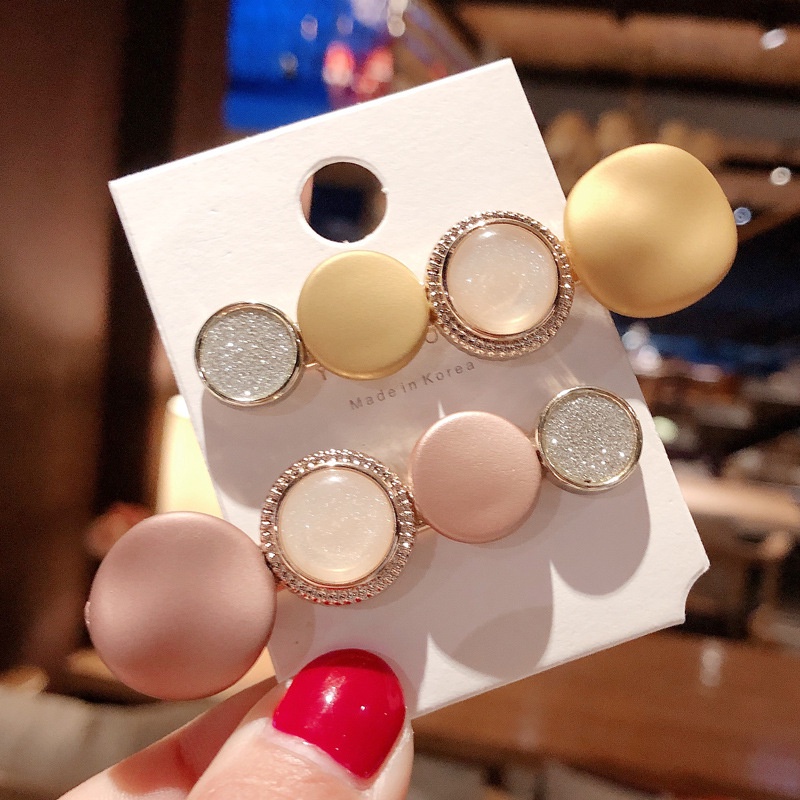 Set kẹp mái phong cách retro Hàn Quốc A6033 - Kẹp tóc kim loại nhiều màu