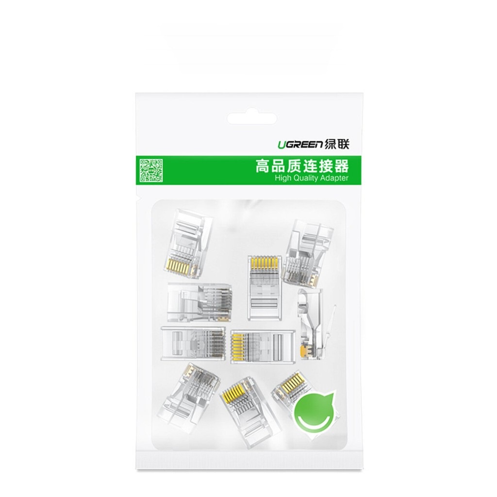 Hạt mạng RJ45 cat 5e 10c/túi chính hãng Ugreen 20329 cao cấp