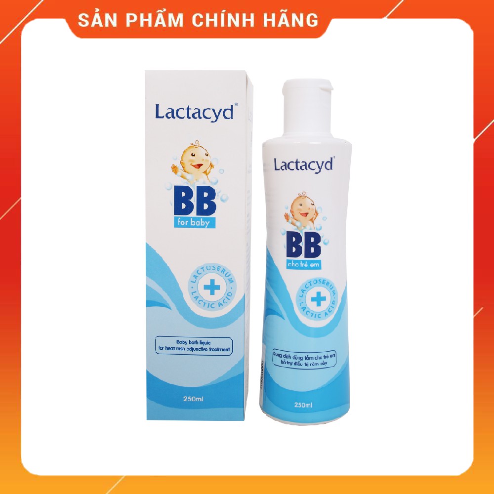 Sữa tắm Lactacyd BB rôm sẩy 250ml, nhẹ nhàng rửa sạch và bảo vệ da của bé, từ đó hỗ trợ phòng ngừa rôm sảy, hăm kẽ.