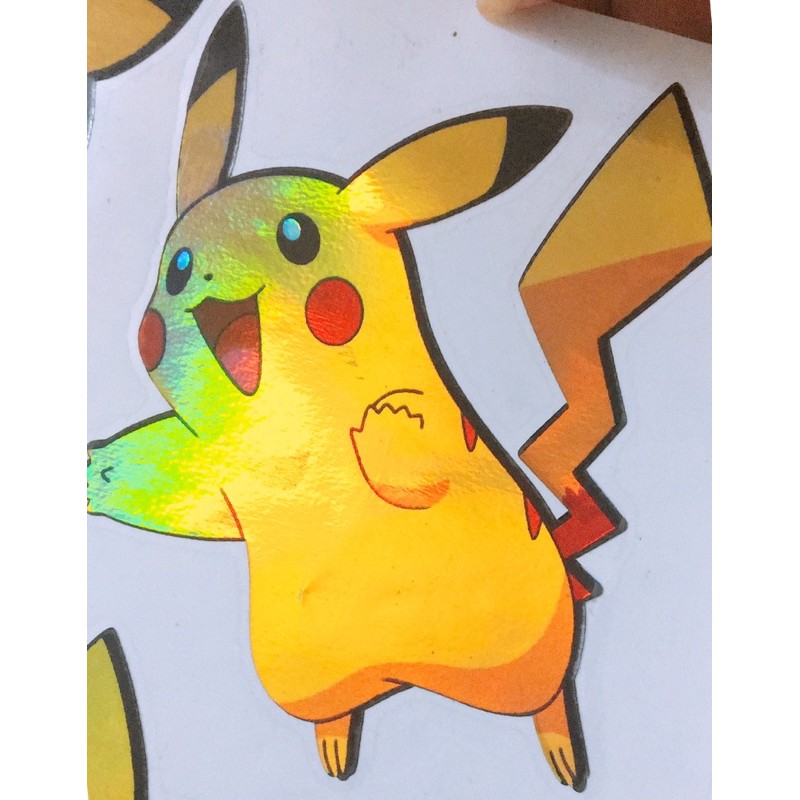 Tem hình dám 7 màu PIKACHU siêu đẹp (11cm)
