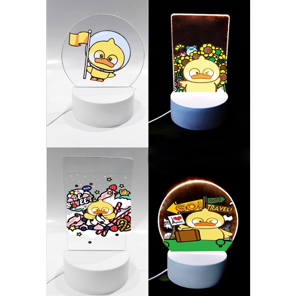 Đèn Led 3D gấu dâu tây lotso cáo lina thỏ stella nomo duck DLI44 Đèn Ngủ 3D Sáng Tạo cute dễ thương DF friends