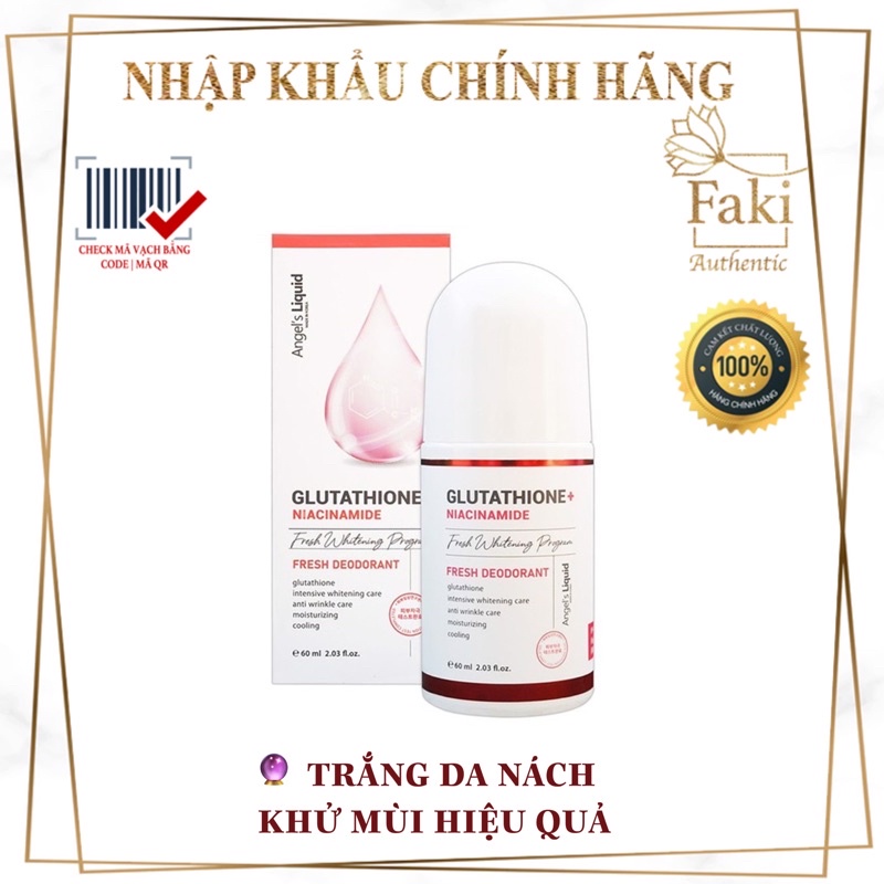 Lăn trắng nách và khử mùi Mùi Angel’s Liquid Glutathione Fresh-Up Angel’s Liquid 60ml