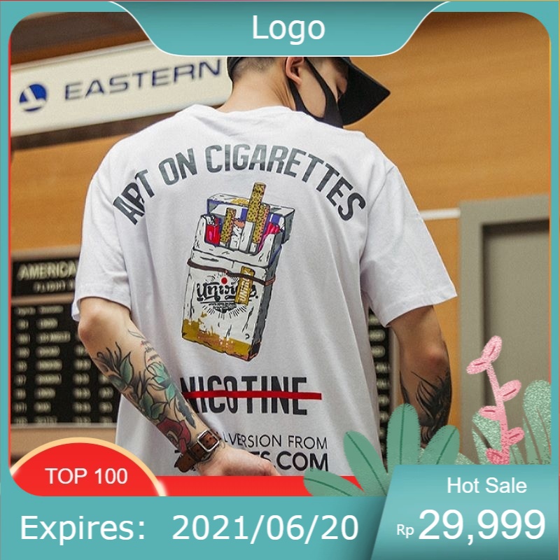 100% Quality Men's T-shirt Short-sleeved Shir Size Hip Hop Streetwear Loose Clothing