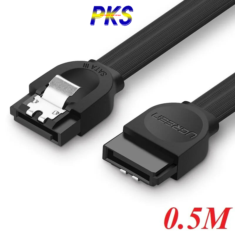 Cáp SATA 3.0 đầu thẳng dài 0.5m chính hãng Ugreen 30796 tốc độ truyền dữ liệu cao