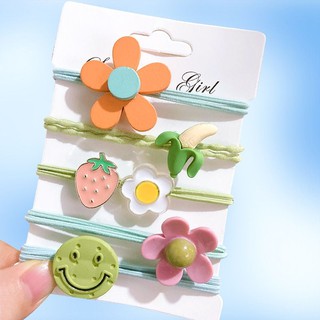 Set 5 cột tóc dễ thương cho bé hình hoa