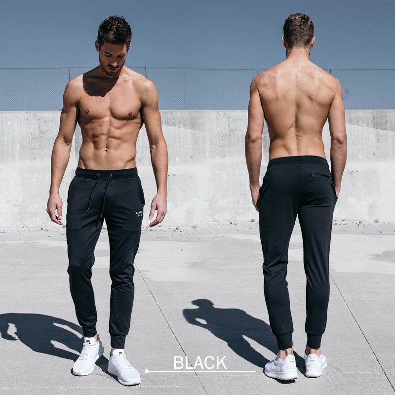 Quần Dài Thể Thao Vải Cotton Co Giãn Tốt Thiết Kế Cá Tính Cho Nam