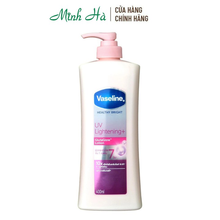 Sữa dưỡng thể Vaseline Healthy Bright UV Lightening+ GlutaGlow Lotion 400ml nhập khẩu Thái Lan