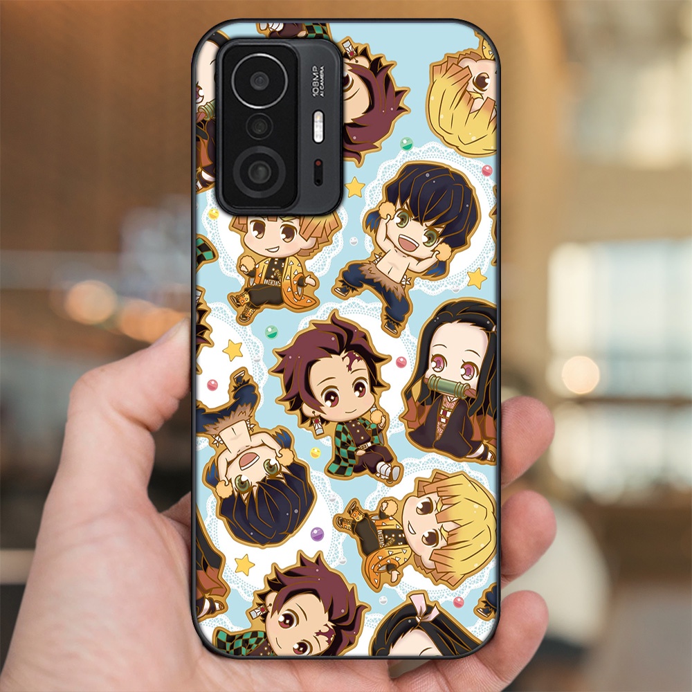 Ốp lưng Xiaomi 11T viền đen in hình Zenitsu Kimetsu no Yaiba