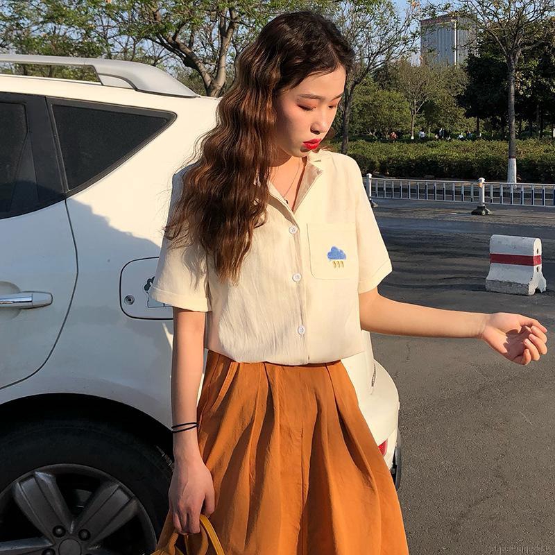 Áo Thun Polo Ngắn Tay Thêu Họa Tiết Phong Cách Hàn Quốc Cho Nữ | BigBuy360 - bigbuy360.vn