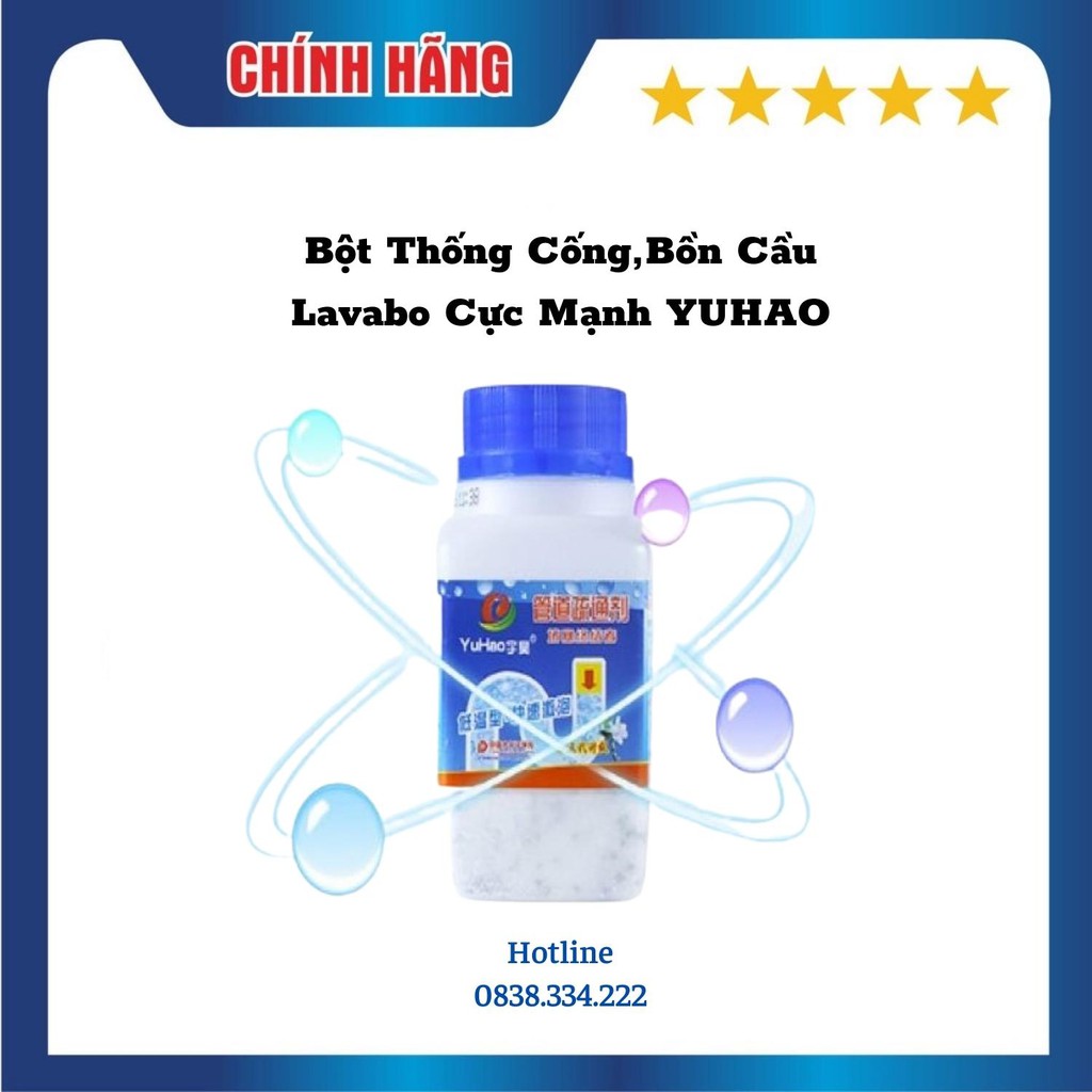 [HCM] Bột Thống Cống,Bồn Cầu,Lavabo Cực Mạnh YUHAO Siêu Thần Thánh 268G Thế Hệ Mới