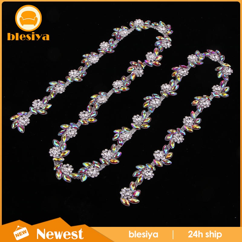 Cuộn Dây Ruy Băng Hạt Pha Lê AB 1 Yard Màu Xanh Lá Dùng Trang Trí