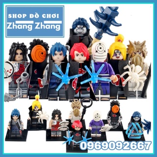 Xếp hình mô hình Naruto gồm Tatasciore - Tobi - Sasuke - Deidara - Madara - Obito Sasori Minifigures Kopf KF6118
