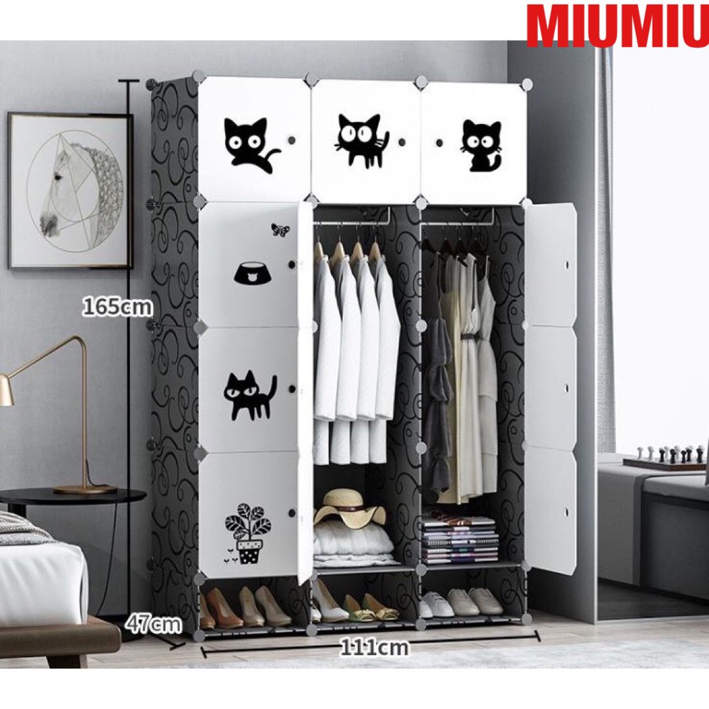TỦ NHỰA GHÉP 12 NGĂN VÀ 3 NGĂN GIÀY