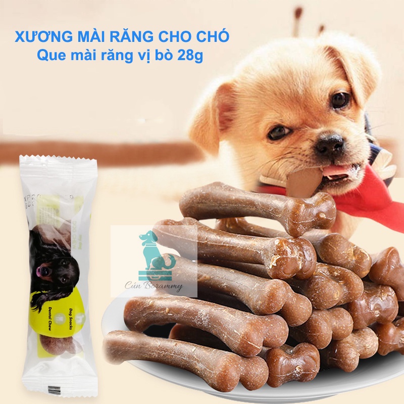 Xương gặm mài răng cho chó - Vitamin bổ sung canxi, dinh dưỡng - đồ ăn nhẹ cho chó chống cắn