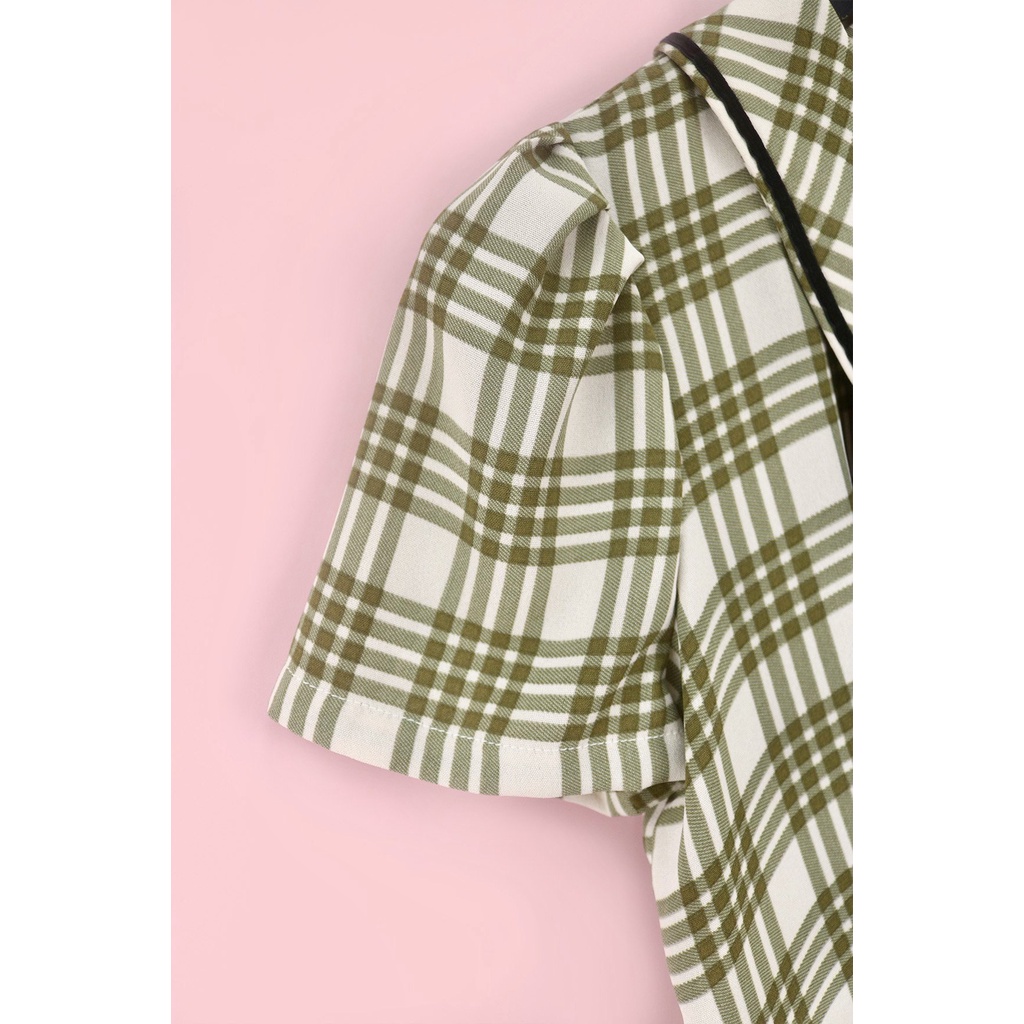 Áo Sơ Mi Nữ Luperi LFSM1222 Dáng Peplum phối cổ nơ xinh xắn