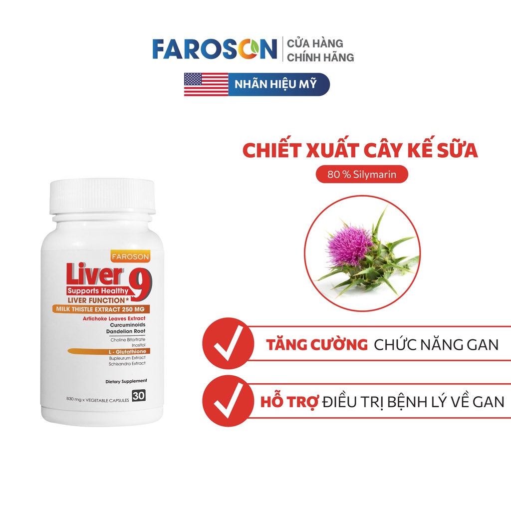 Giải Độc Gan Faroson Liver 9 hộp 30 viên