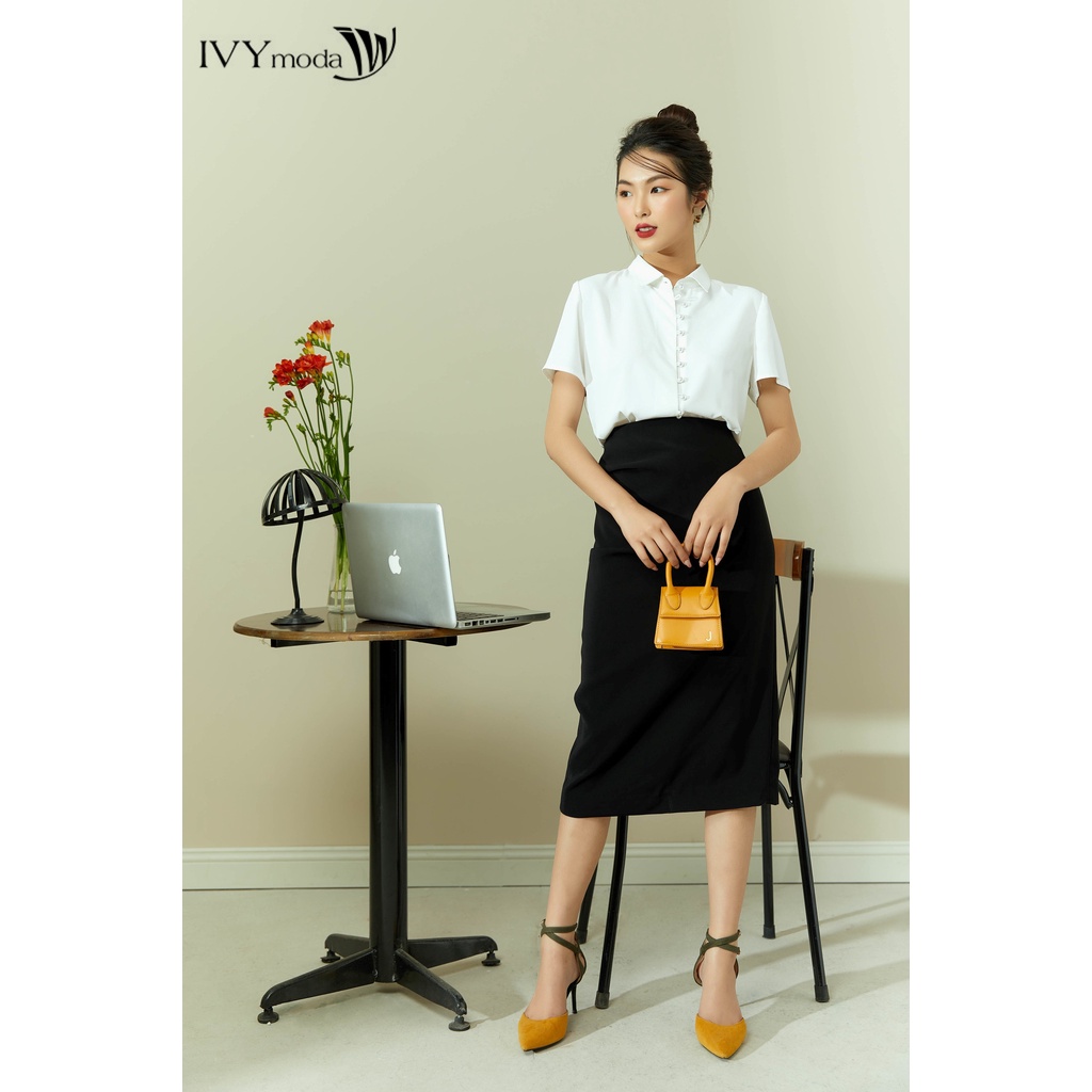 Chân váy bút chì đen IVY moda MS 30M6360