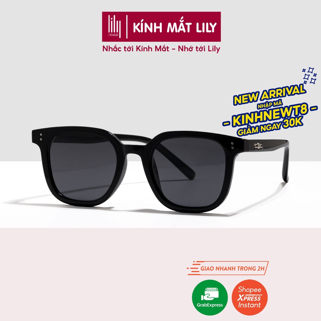 Kính mát mắt vuông nam nữ LILYEYEWEAR chất liệu nhựa cứng cáp dễ đeo chống tia UV400 màu sắc thời trang p8906
