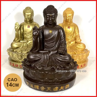 Tượng Đức Phật A Di Đà Ngồi Tòa Sen Đưa Tay Tiếp Dẫn – Cao 14cm -  6886