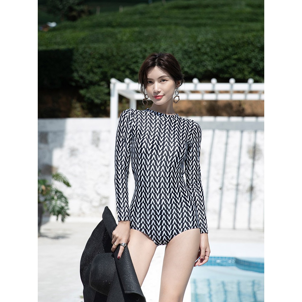 Đồ bơiMua Áo tắm một mảnh chống nắng dài tay bảo thủ mới của Viduo nữ bikini suối nước nóng | BigBuy360 - bigbuy360.vn