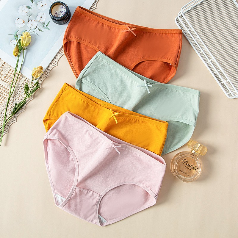 [Mã 12FASHIONSALE1 giảm 10K đơn 50K] Quần Lót Cotton Basic Cạp Nơ ( 40-65kg) QL31