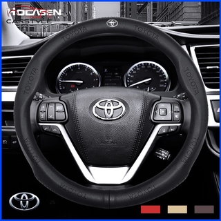 Vỏ da bọc vô lăng cho xe hơi Camry Vios Altis Rush Avanza Vellfire Hilux Wish toyota red
