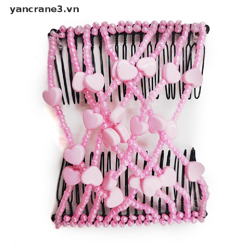 Lược Cài Tóc Đính Hạt Đôi Co Giãn Dễ Sử Dụng YAN3 {yancrane3.vn}