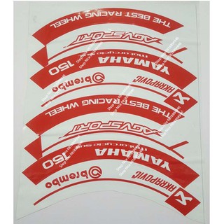 Tem decal dán vành akrapovic 17inch giá 1 bộ