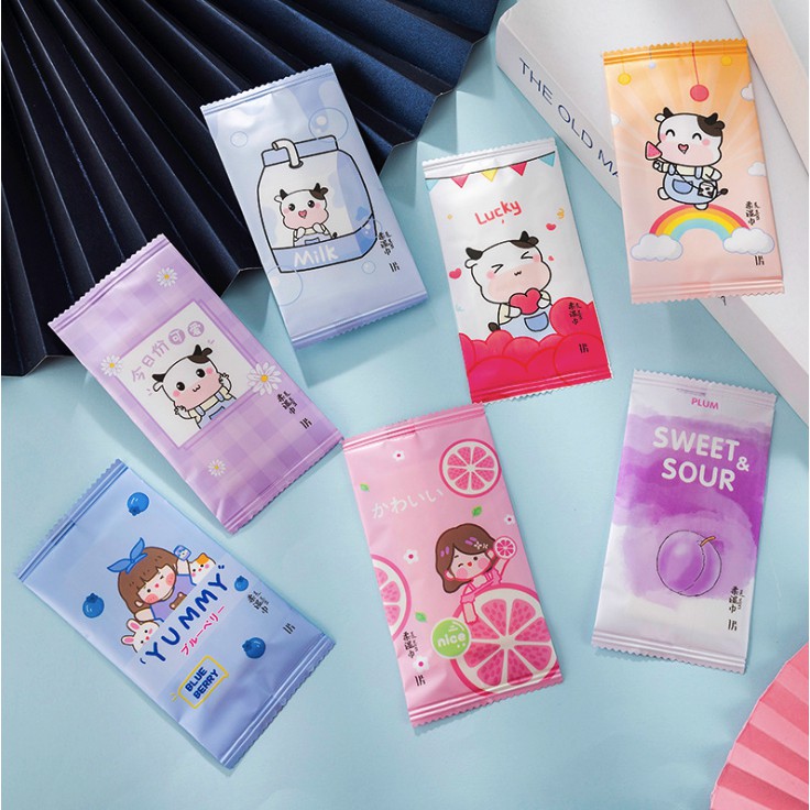 Set 10 Khăn Giấy Ướt VẢI KHÔNG DỆT Hoạ Tiết Dễ Thương B094
