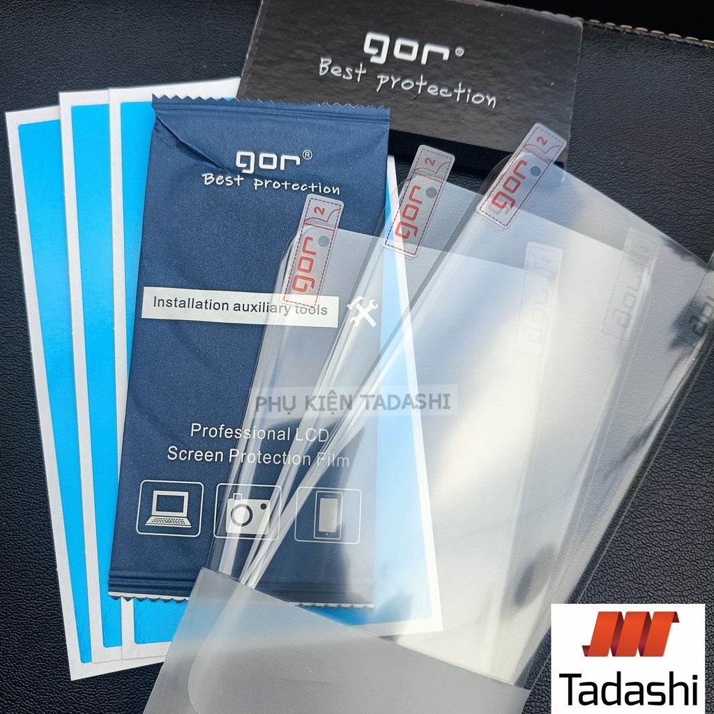 Bộ 3 Miếng Dán Dẻo Gor OnePlus 10 Pro/ Oneplus 9 Pro/ OnePlus 8/ 8 Pro Full Màn Dán Dẻo 3D Trong Suốt Vuốt Mượt - Gor
