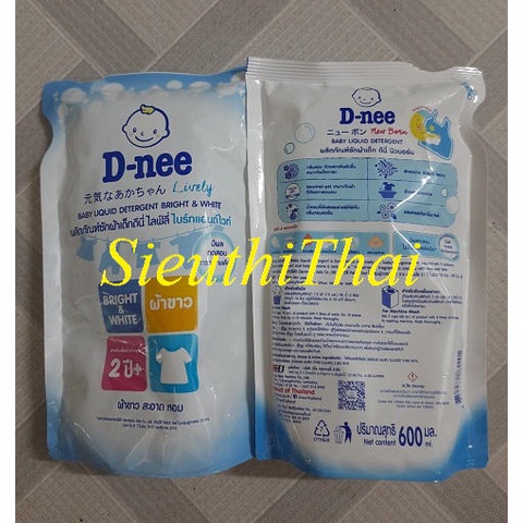 Nước giặt và xã dạng TÚI Dnee 600ml chuẩn hàng Thái Lan